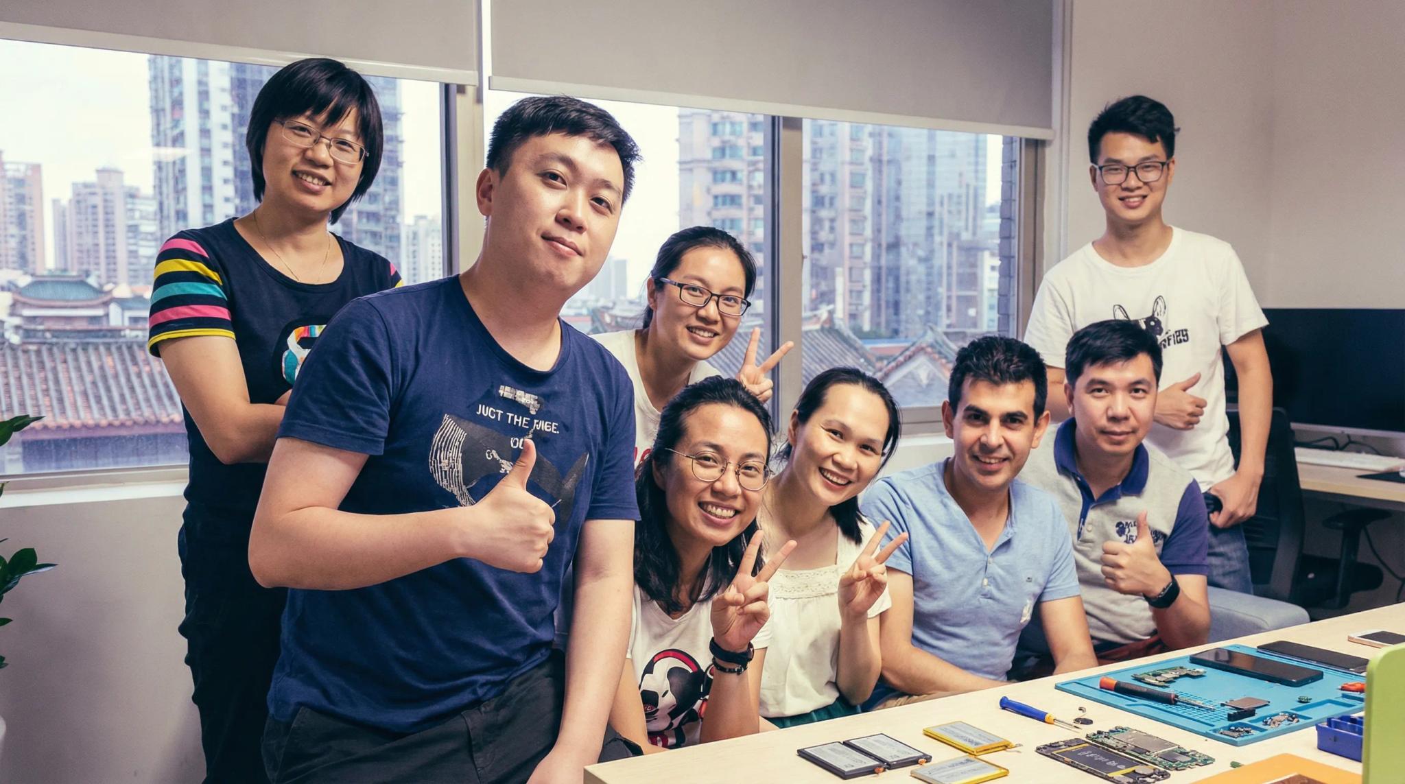 The founders traveled to southern China and entered the cell phone battery and spare parts business.