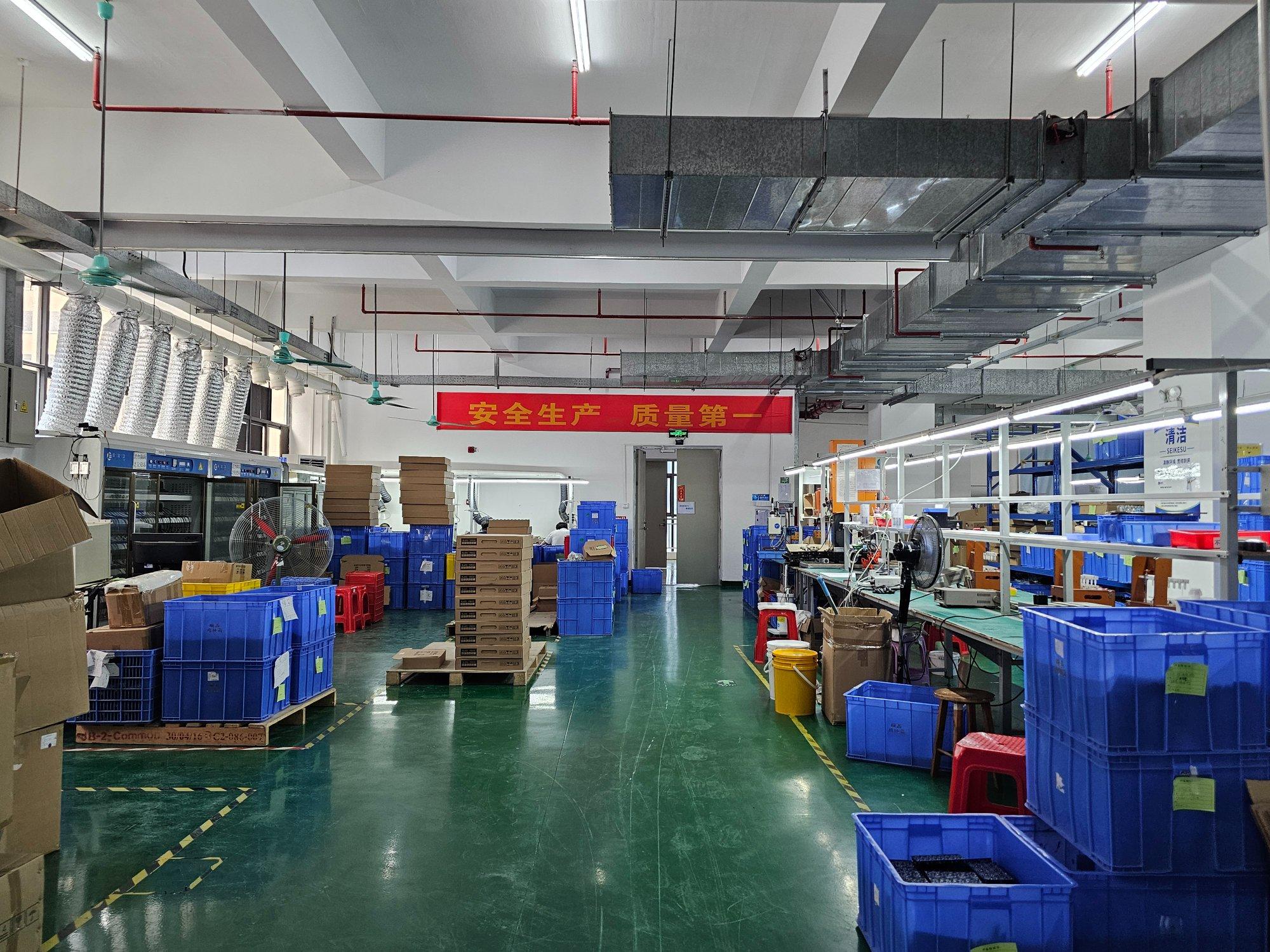 Data cable factory production facility with cable manufacturing equipment