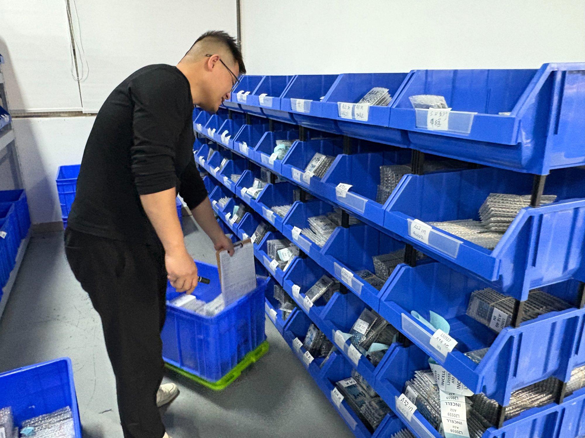 Charger factory quality testing and inspection area